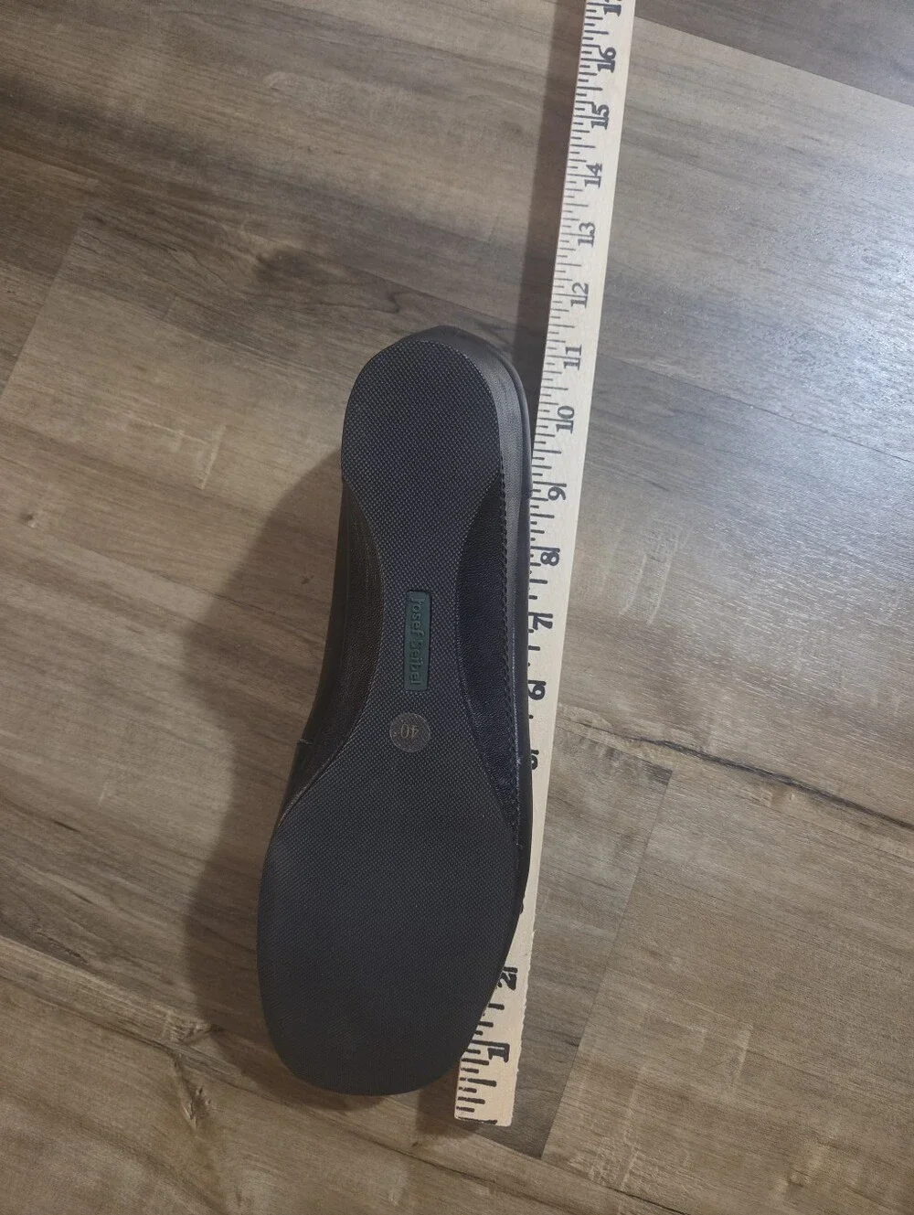Josef Seibel Slip On Shoe Black Laser Cut Leather Wedge Size 40 NWT